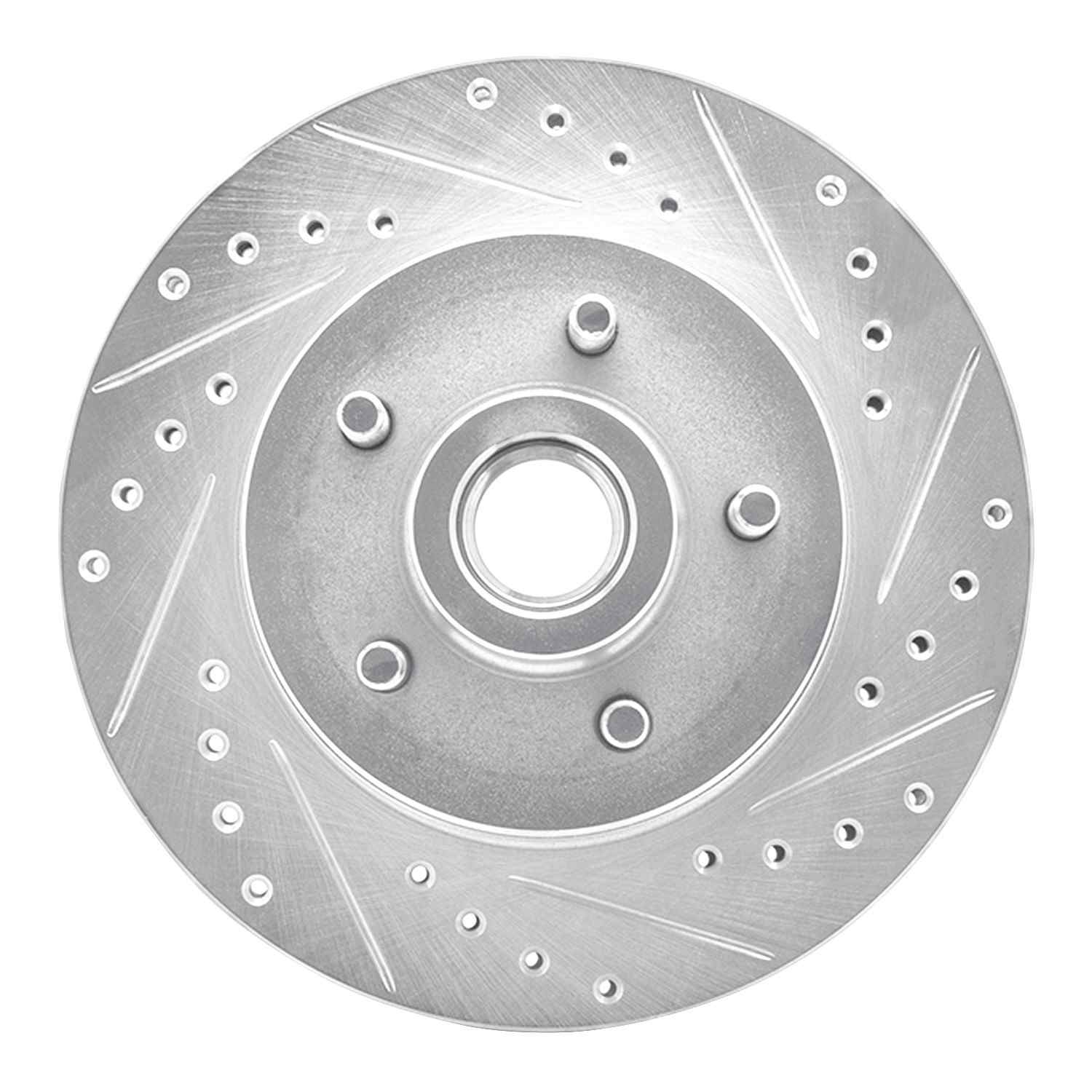 R1 Concepts 1987-1990 Dodge Dakota RWD Front Right Drilled & Slotted Silver Brake Rotor - Image 6