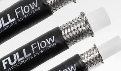 Nuke Performance Black Nylon PTFE Braided Fuel Hose AN-6, Length 1m
