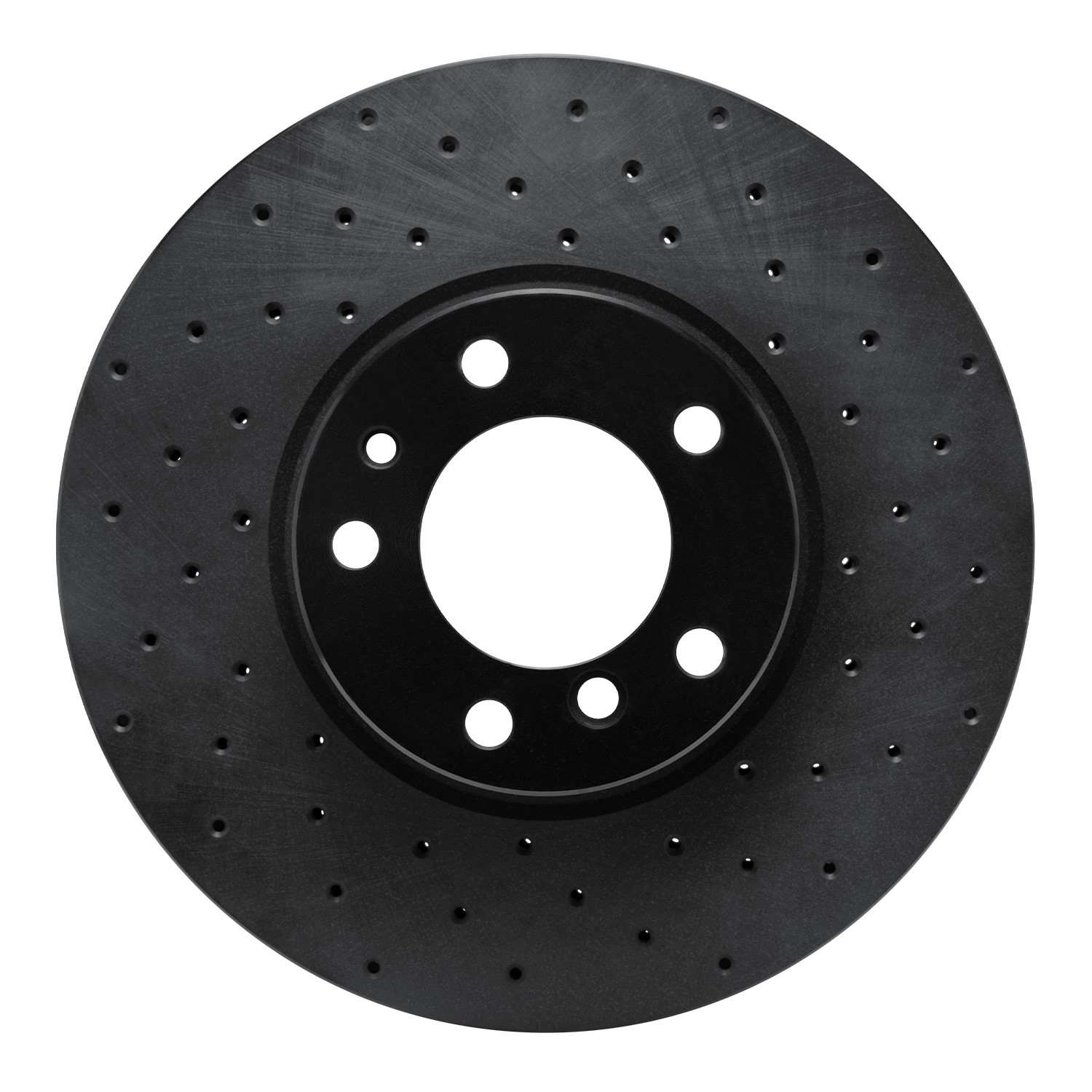 R1 Concepts 00-03 BMW 530i Front Right Drilled Black Brake Rotor