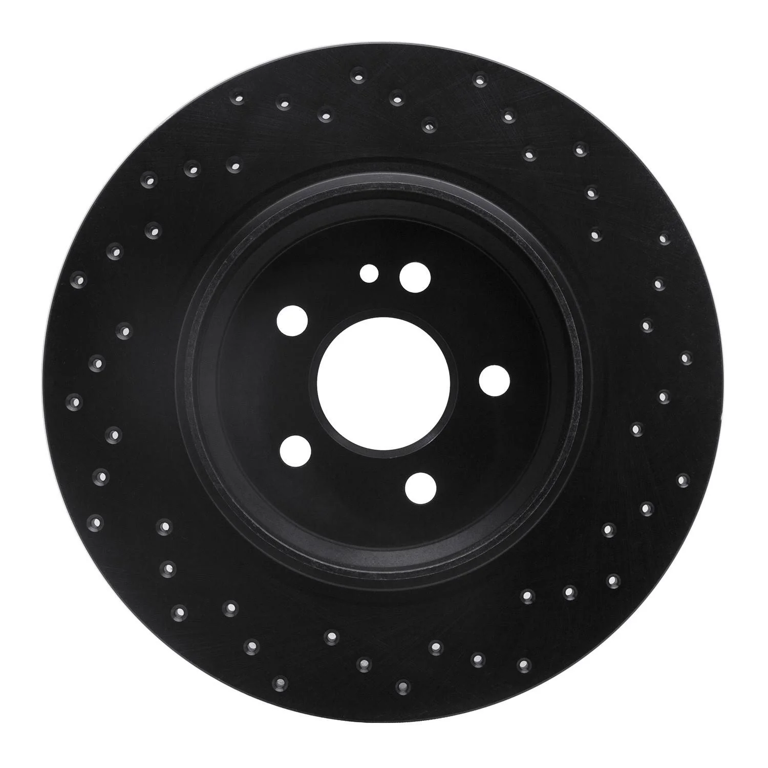 R1 Concepts 00-05 Mercedes-Benz ML430 Rear Left Drilled Black Brake Rotor - Image 2