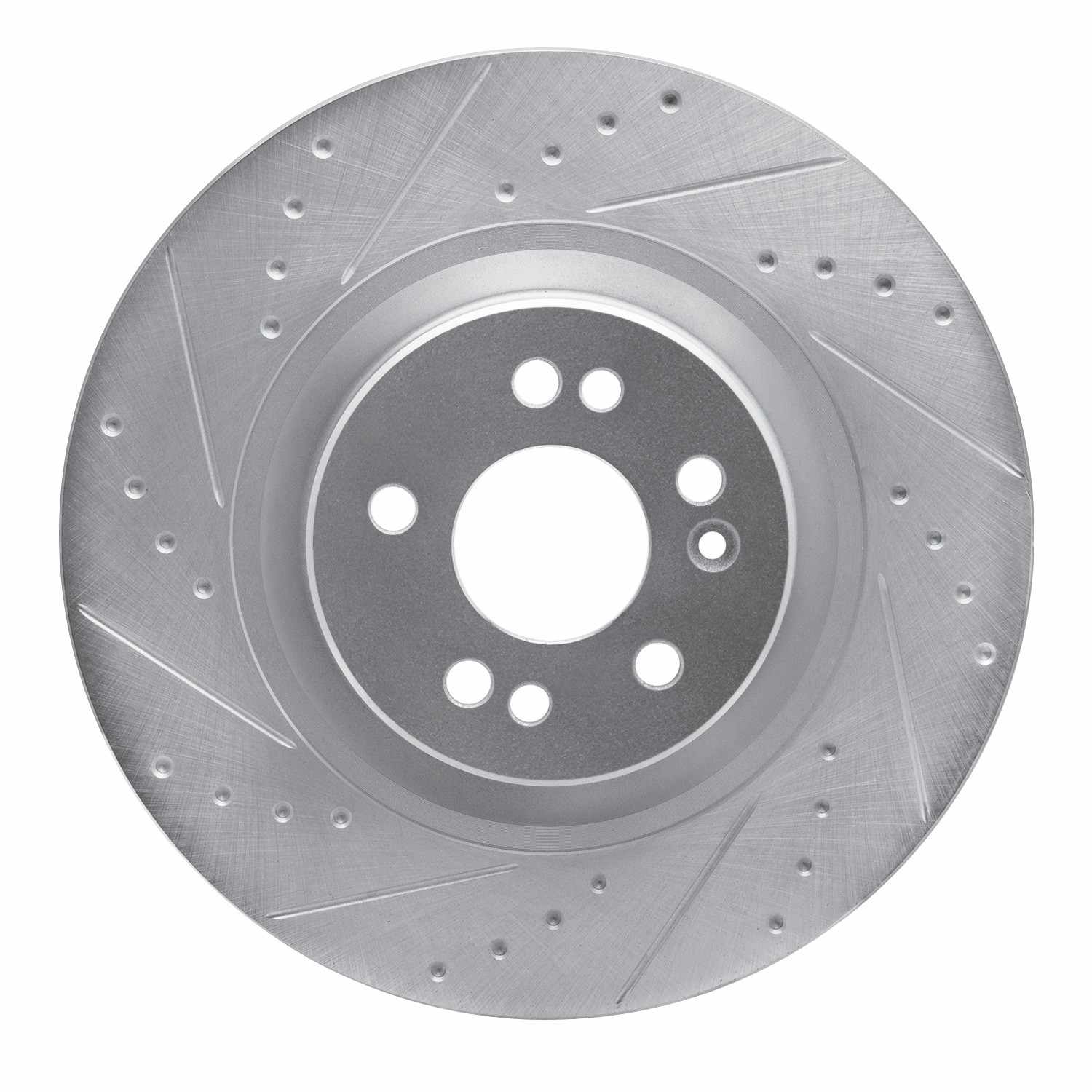 R1 Concepts 00-05 Mercedes-Benz ML500 Front Left Drilled & Slotted Silver Brake Rotor