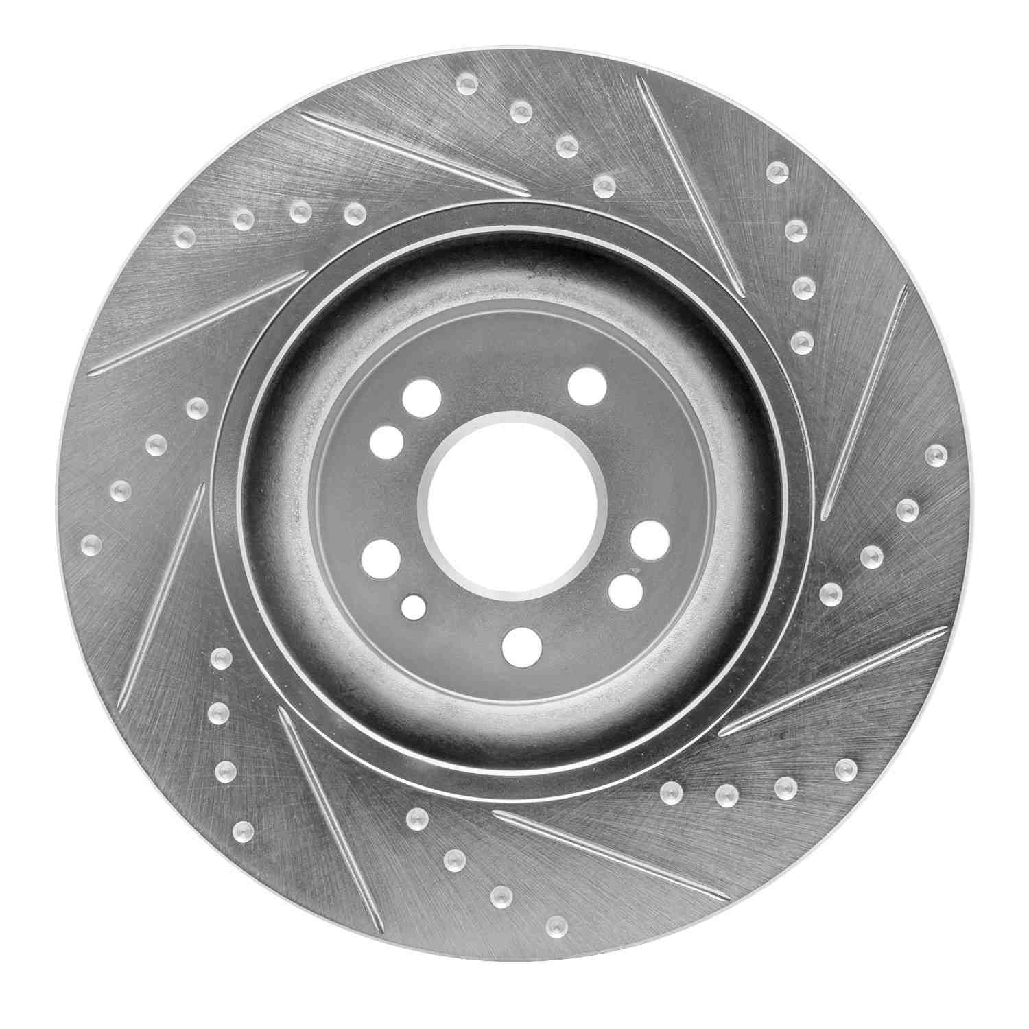 R1 Concepts 00-05 Mercedes-Benz ML500 Front Left Drilled & Slotted Silver Brake Rotor - Image 2