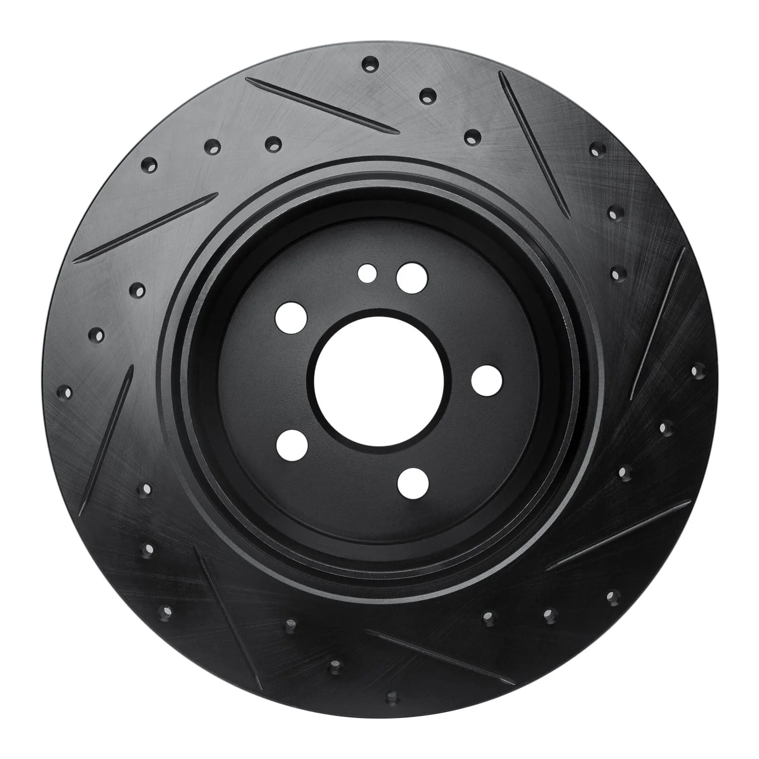 R1 Concepts 00-05 Mercedes-Benz ML500 (USA/Canada) Rear Left Drilled & Slotted Black Brake Rotor - Image 2