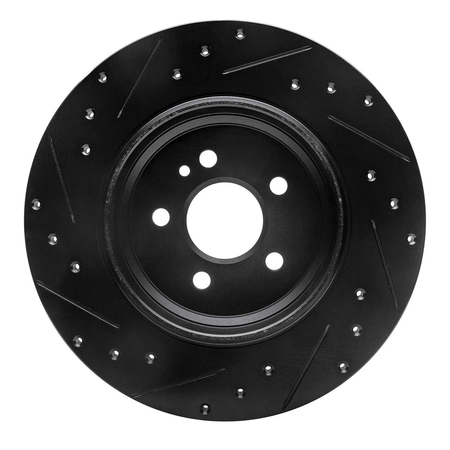 R1 Concepts 00-05 Mercedes-Benz ML500 (USA/Canada) Rear Right Drilled & Slotted Black Brake Rotor - Image 2