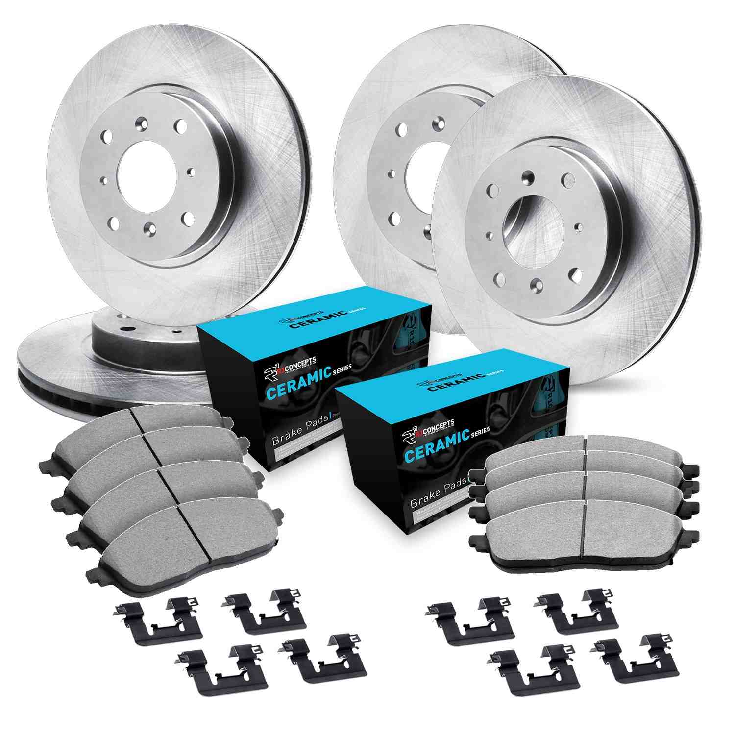 R1 Concepts 00-05 Toyota MR2 Spyder Front & Rear Brake Rotor Set w/Ceramic Pads and Hardware