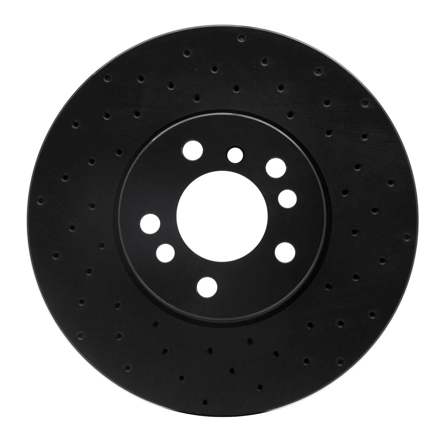 R1 Concepts 00-06 BMW X5 Front Right Drilled Black Brake Rotor