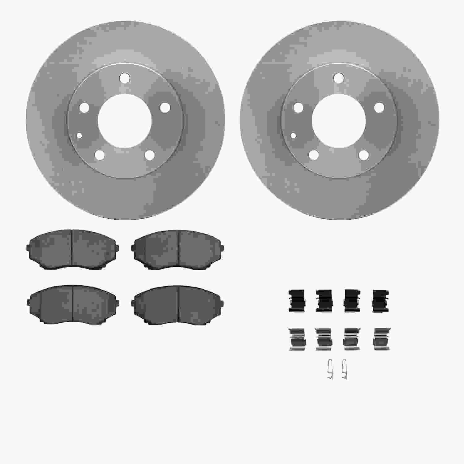 R1 Concepts 00-06 Mazda MPV Front Brake Rotor Set w/Optimum OE Pads and Hardware