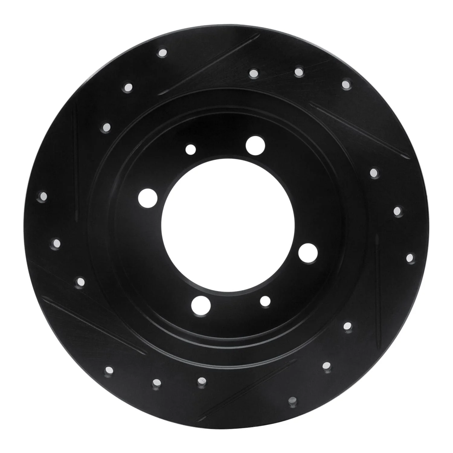 R1 Concepts 00-07 Mitsubishi SPace STAR (Mexico) Rear Right Drilled & Slotted Black Brake Rotor - Image 2