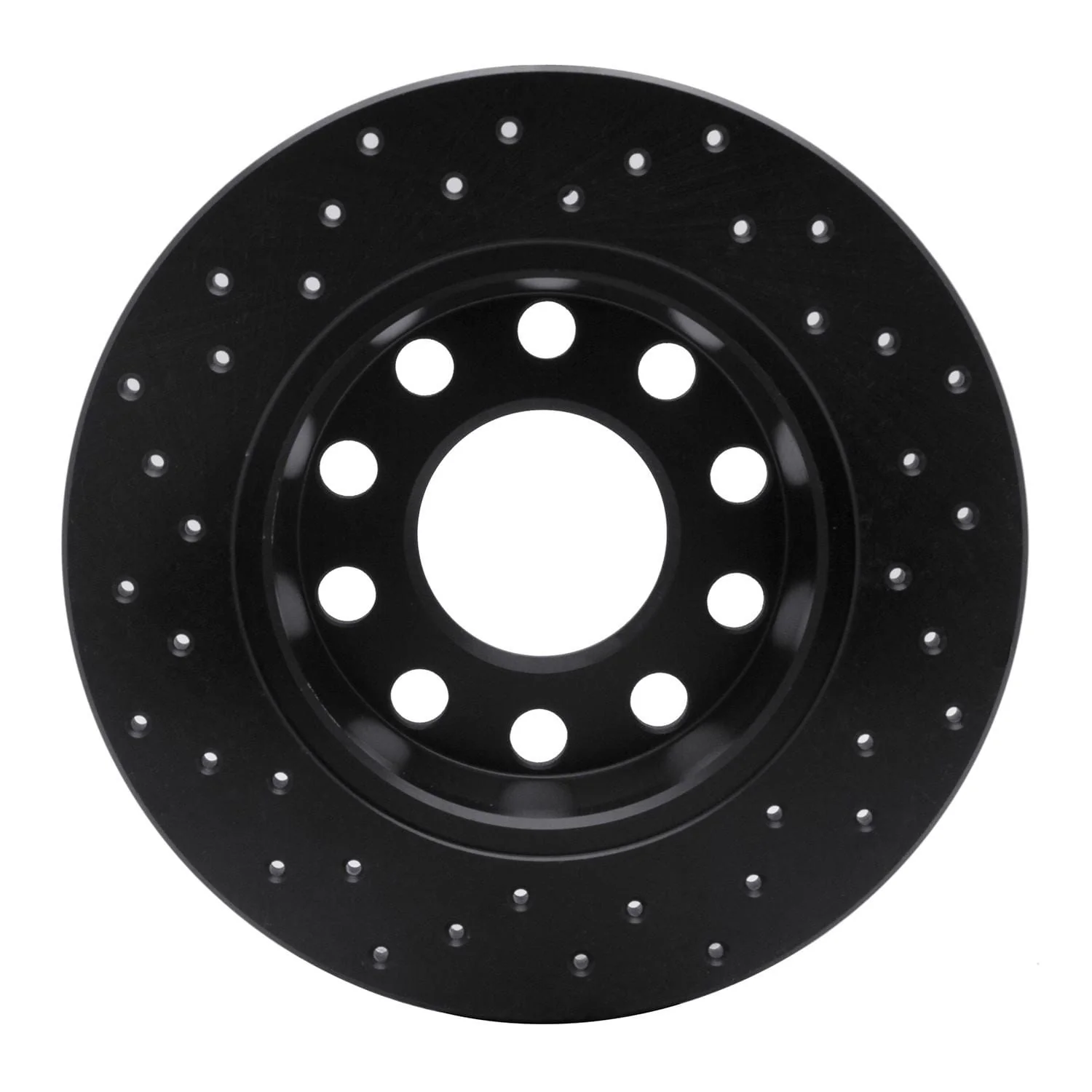 R1 Concepts 00-08 Audi A4 Quattro Rear Right Drilled Black Brake Rotor - Image 2