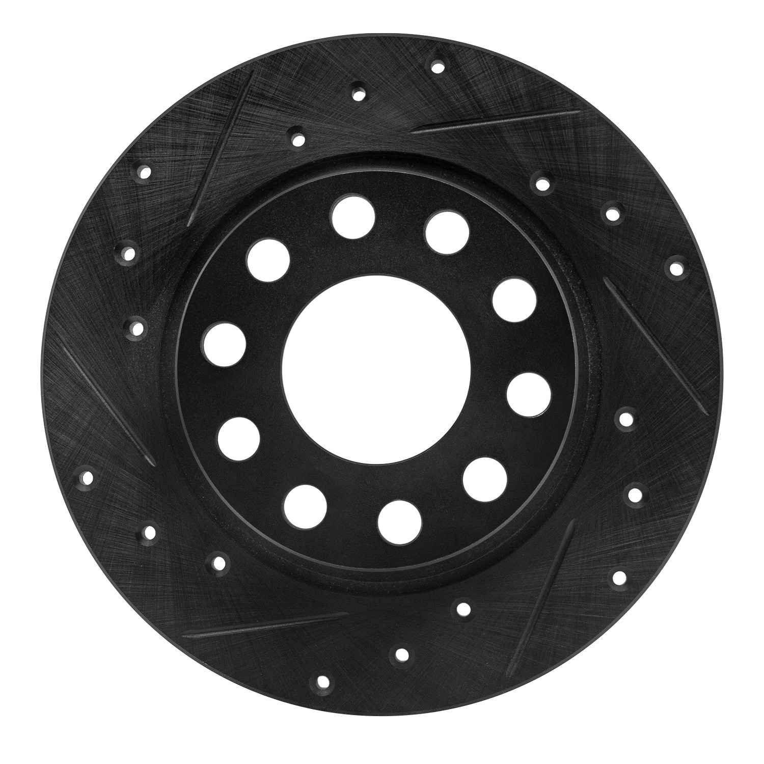 R1 Concepts 00-08 Audi A4 (USA/Canada) Rear Left Drilled & Slotted Black Brake Rotor