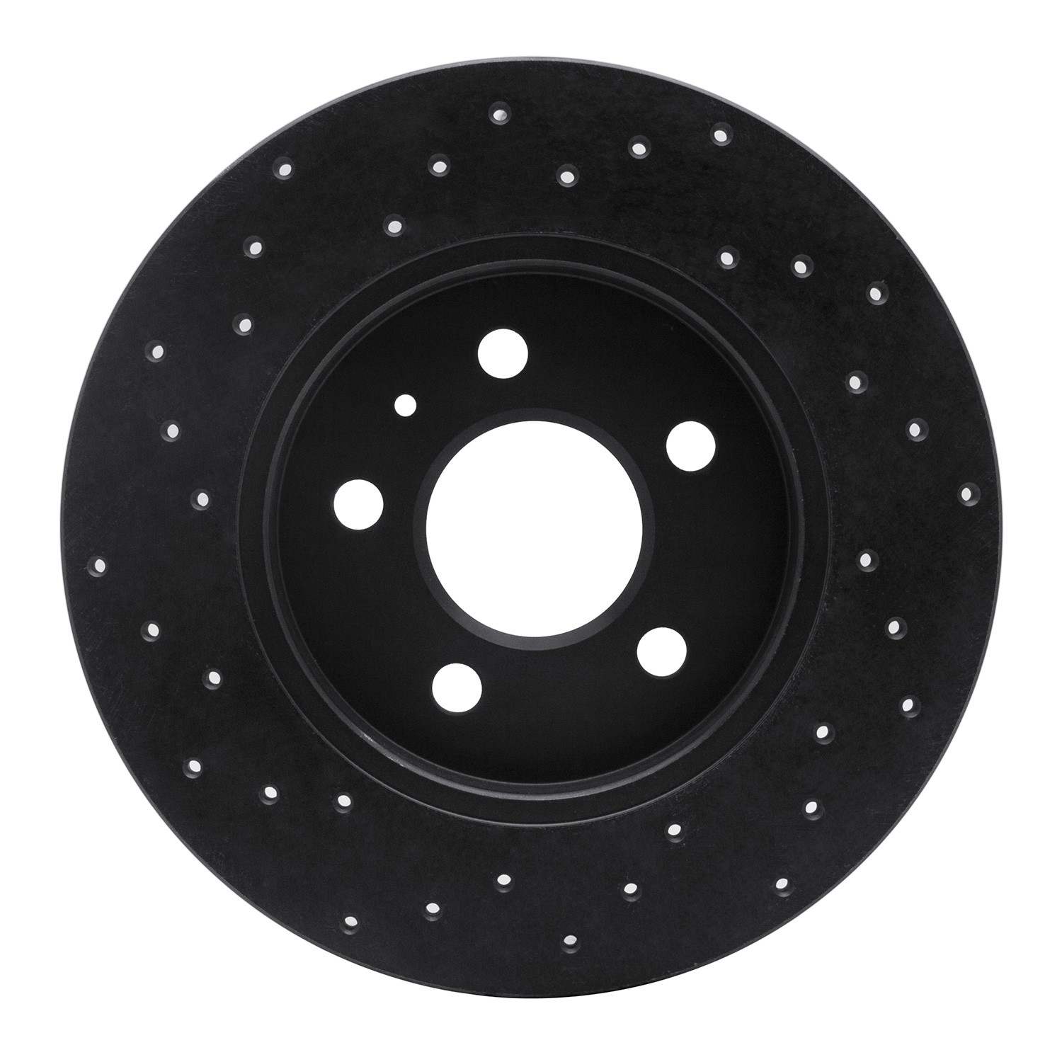 R1 Concepts 00-09 Audi A4 Quattro Rear Right Drilled Black Brake Rotor - Image 2