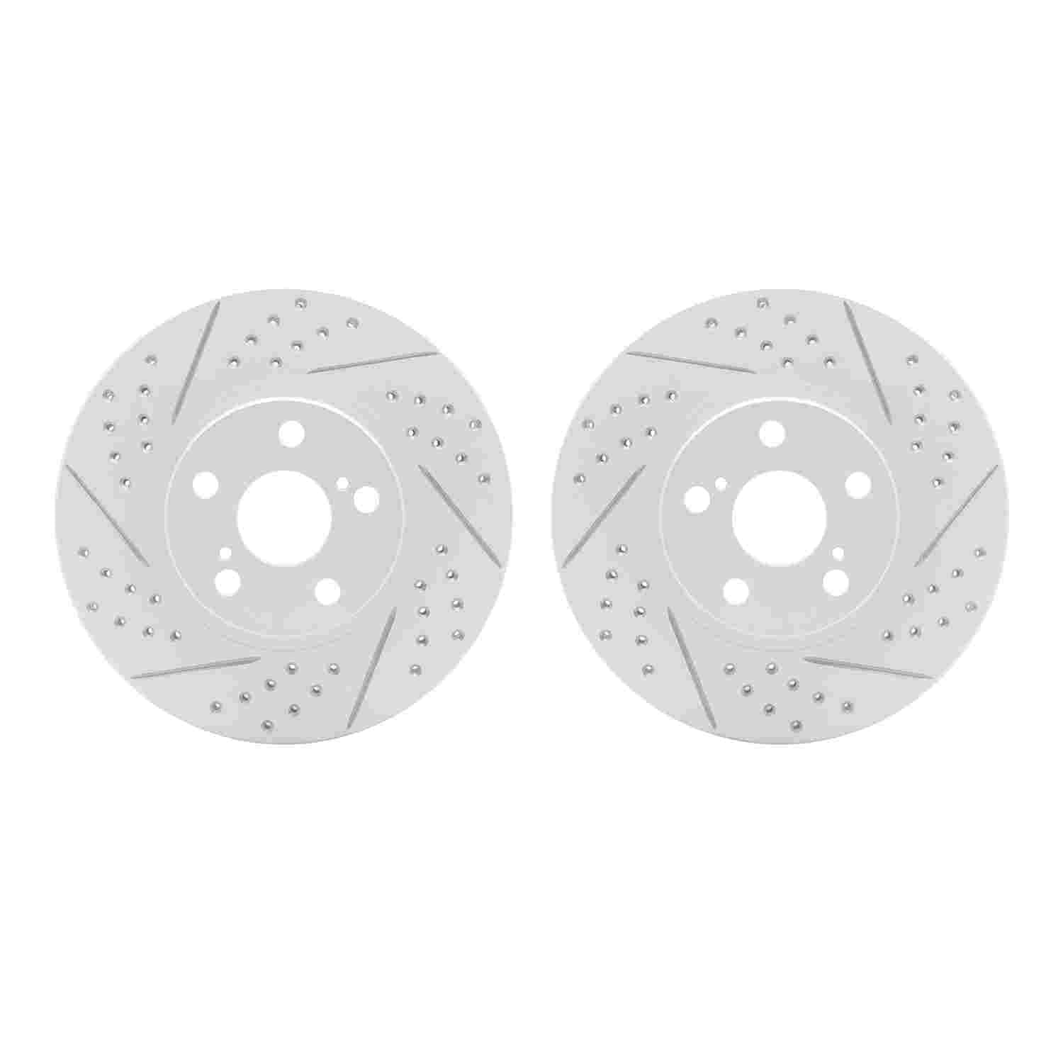 R1 Concepts 00-10 Pontiac Vibe Front Drilled & Slotted Carbon Coated Brake Rotor Set