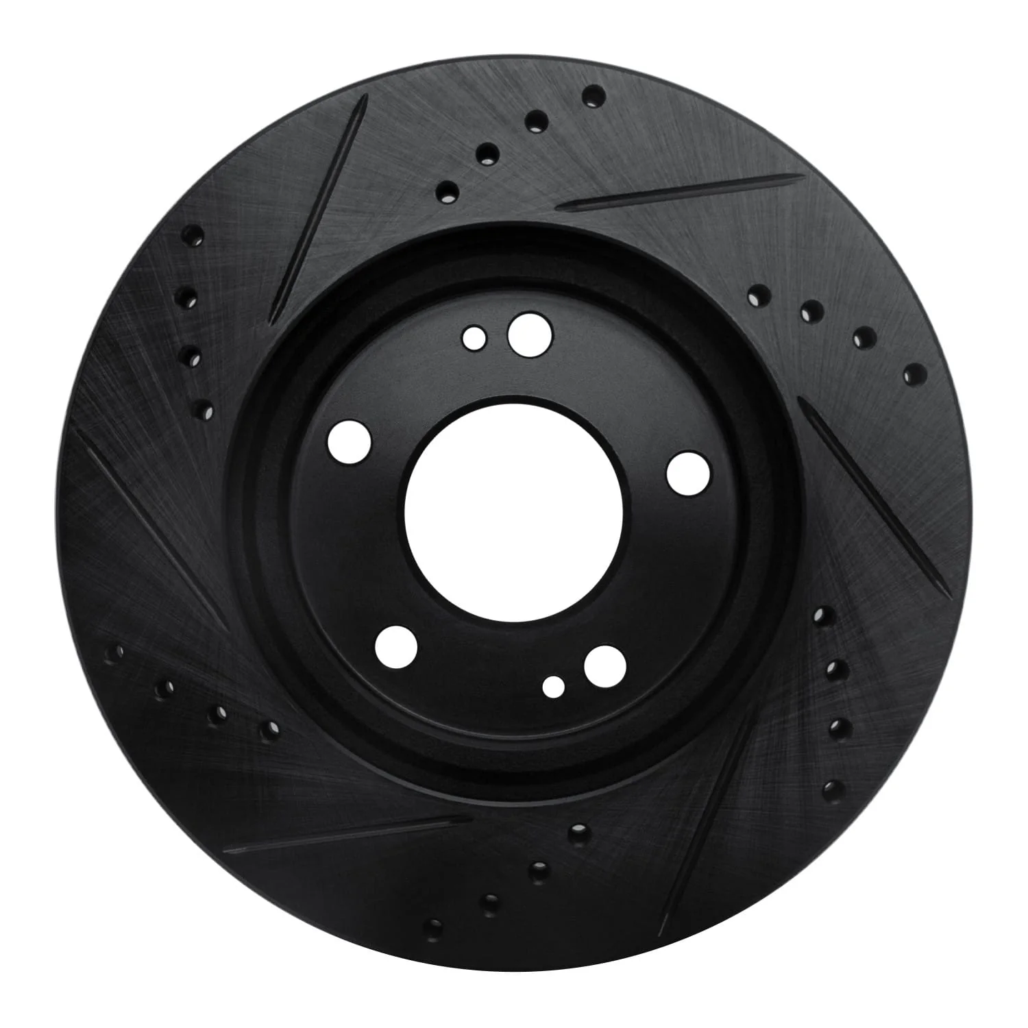 R1 Concepts 00-24 Chrysler SEBRING Front Right Drilled & Slotted Black Brake Rotor - Image 2