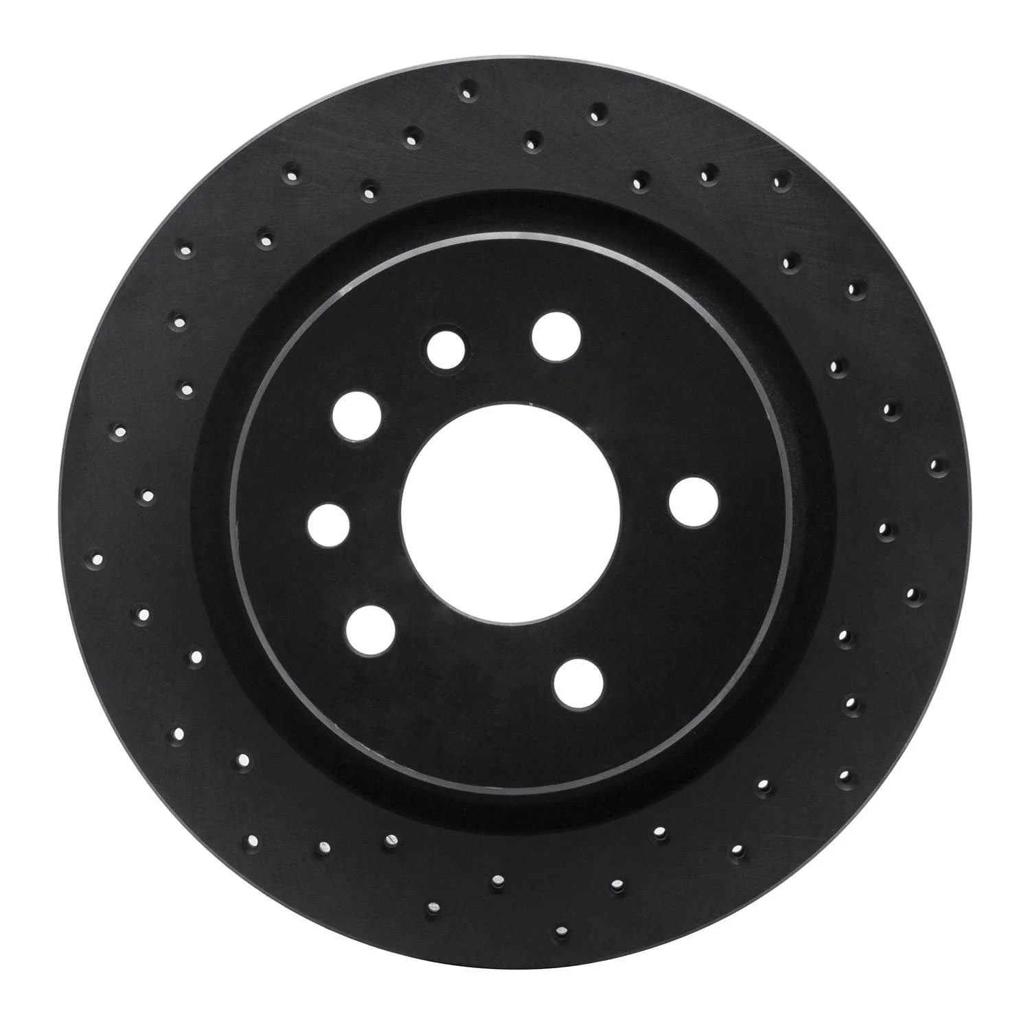 R1 Concepts 01-01 Cadillac Catera Rear Left Drilled Black Brake Rotor