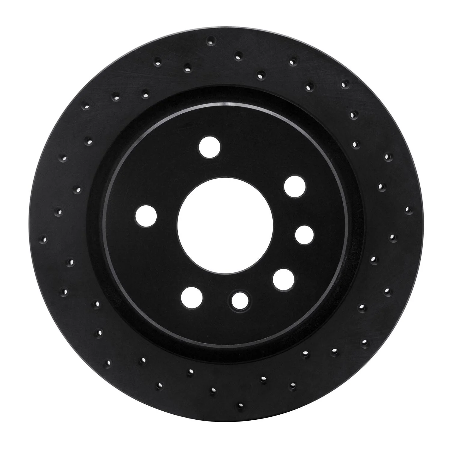 R1 Concepts 01-01 Cadillac Catera Rear Right Drilled Black Brake Rotor