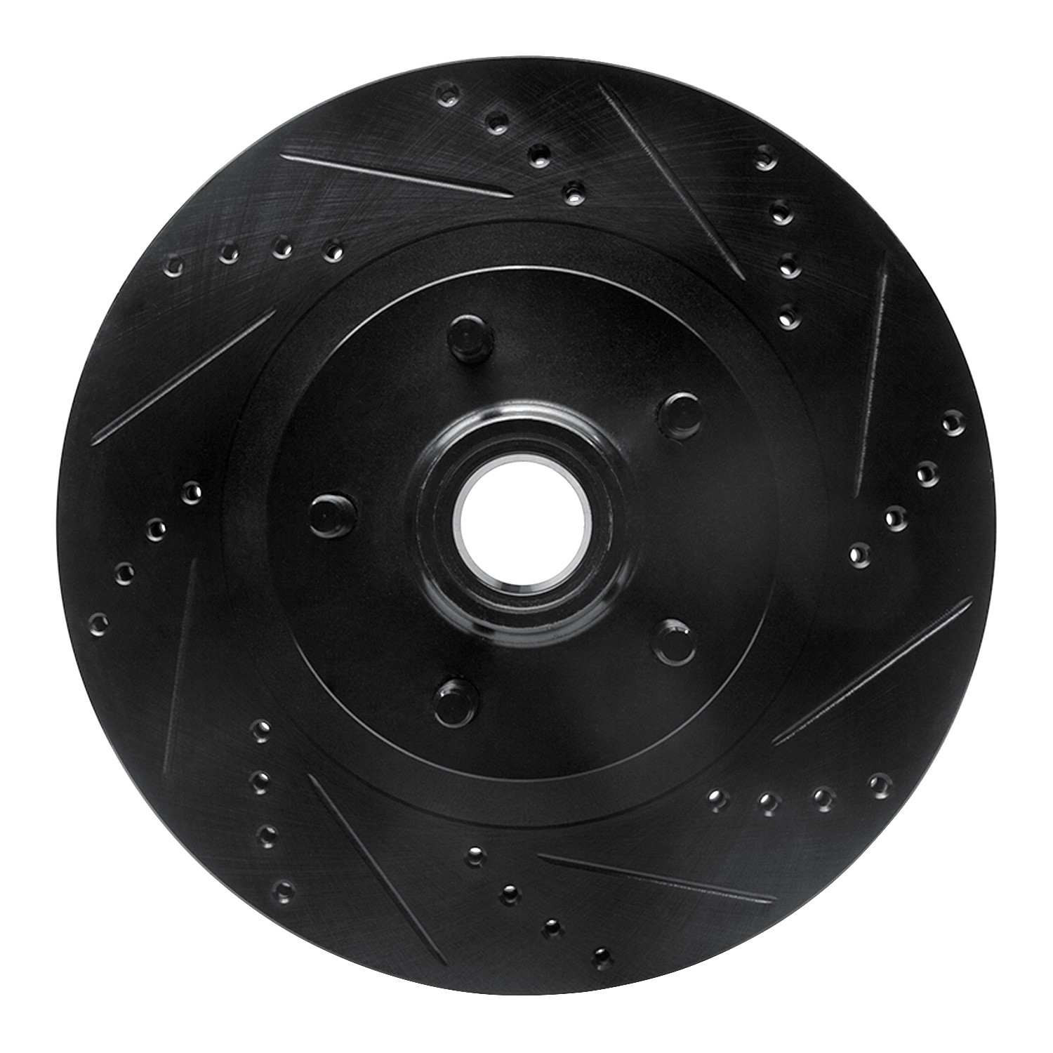 R1 Concepts 01-05 Ford Explorer Sport Front Right Drilled & Slotted Black Brake Rotor