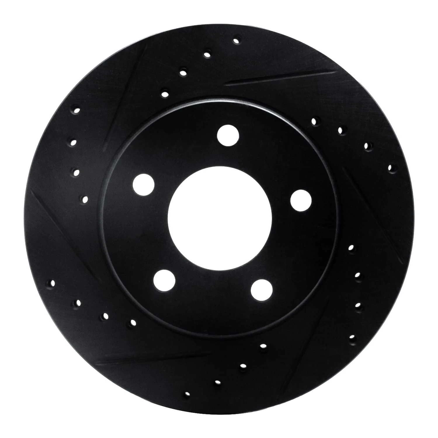 R1 Concepts 01-07 Buick Rendezvous Front Left Drilled & Slotted Black Brake Rotor
