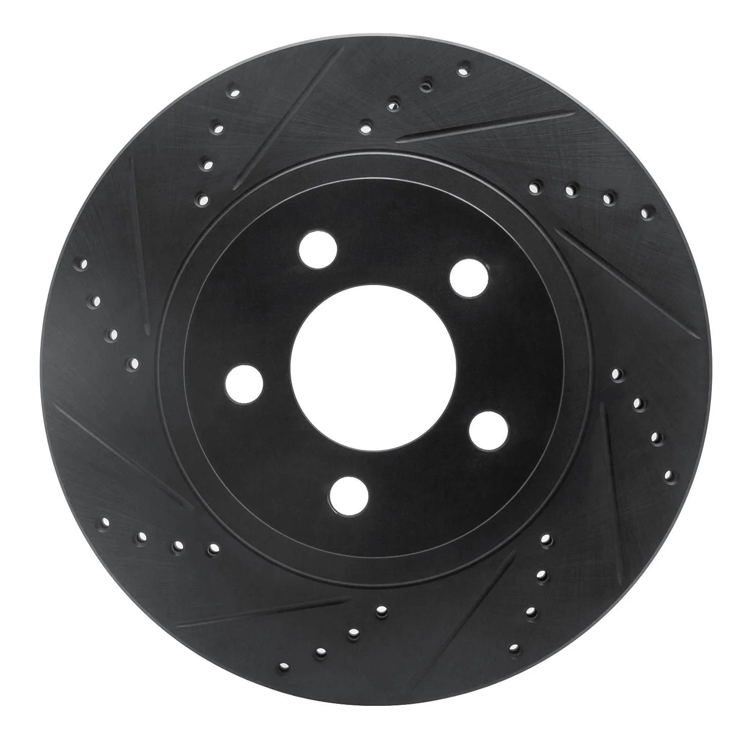 R1 Concepts 01-11 Ford Ranger (USA/Canada) Front Left Drilled & Slotted Black Brake Rotor