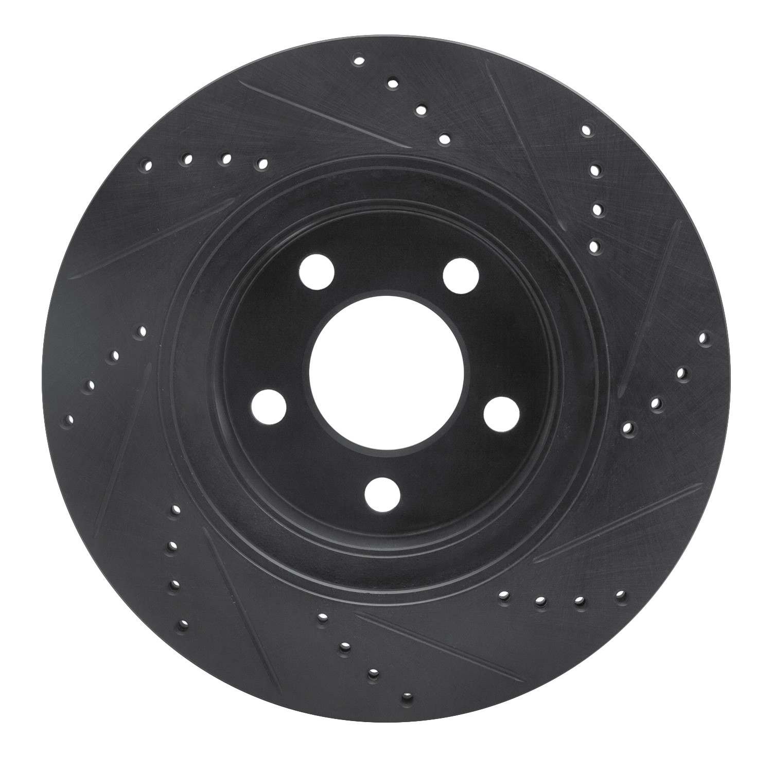 R1 Concepts 01-11 Ford Ranger (USA/Canada) Front Left Drilled & Slotted Black Brake Rotor - Image 2