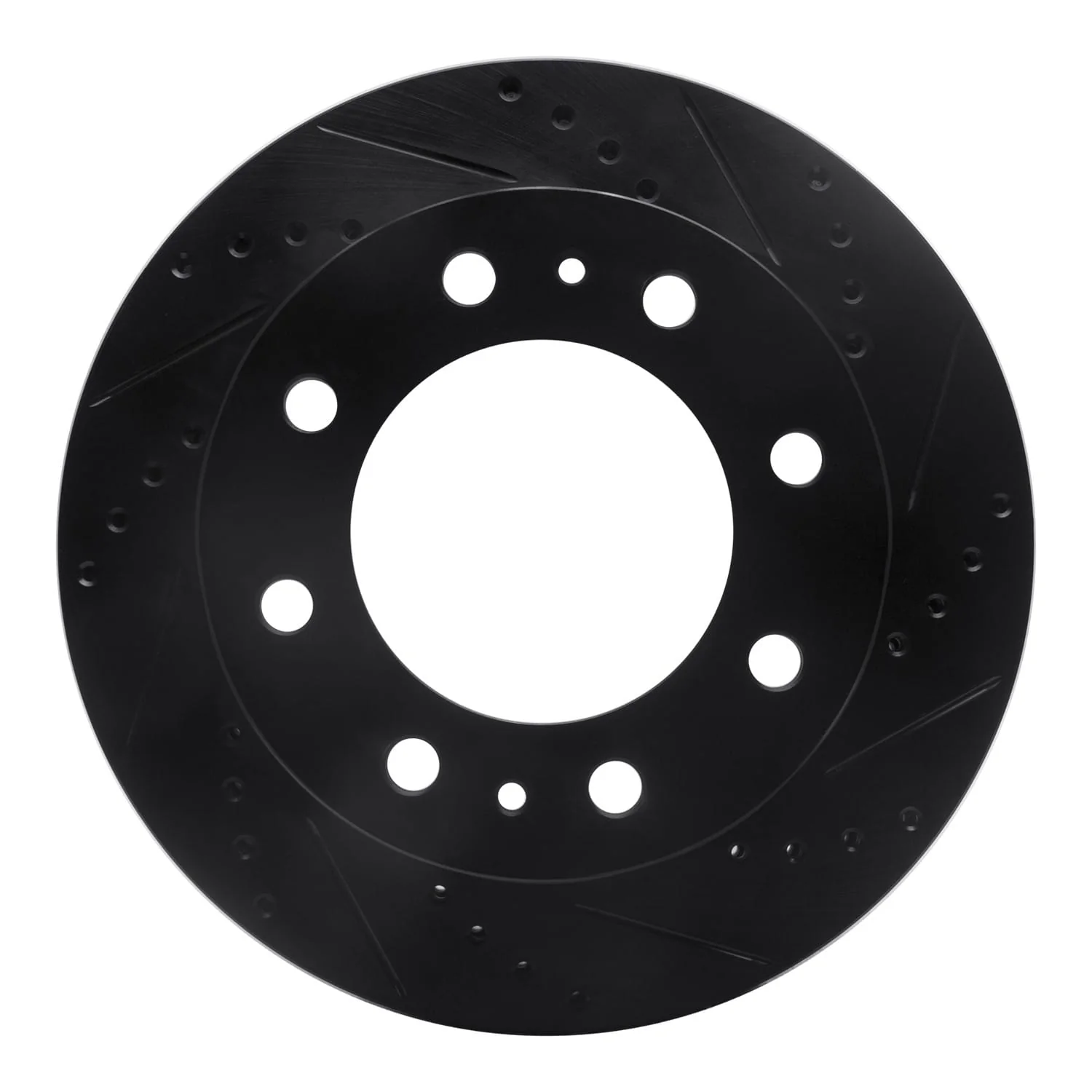 R1 Concepts 01-25 Chevrolet AVALANCHE 2500 Front Right Drilled & Slotted Black Brake Rotor