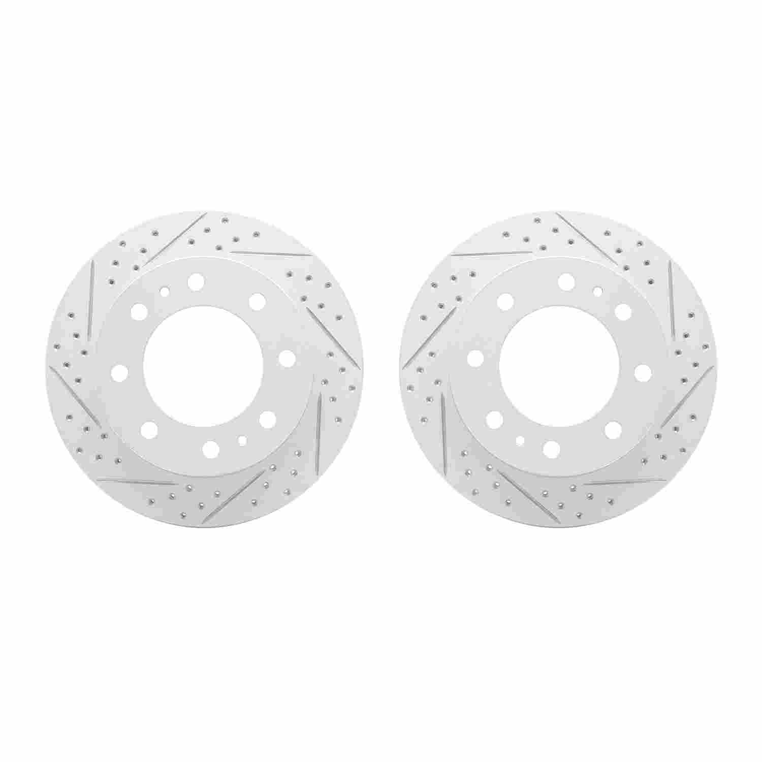 R1 Concepts 01-25 Chevrolet Silverado 3500 HD Front Drilled & Slotted Carbon Coated Brake Rotor Set