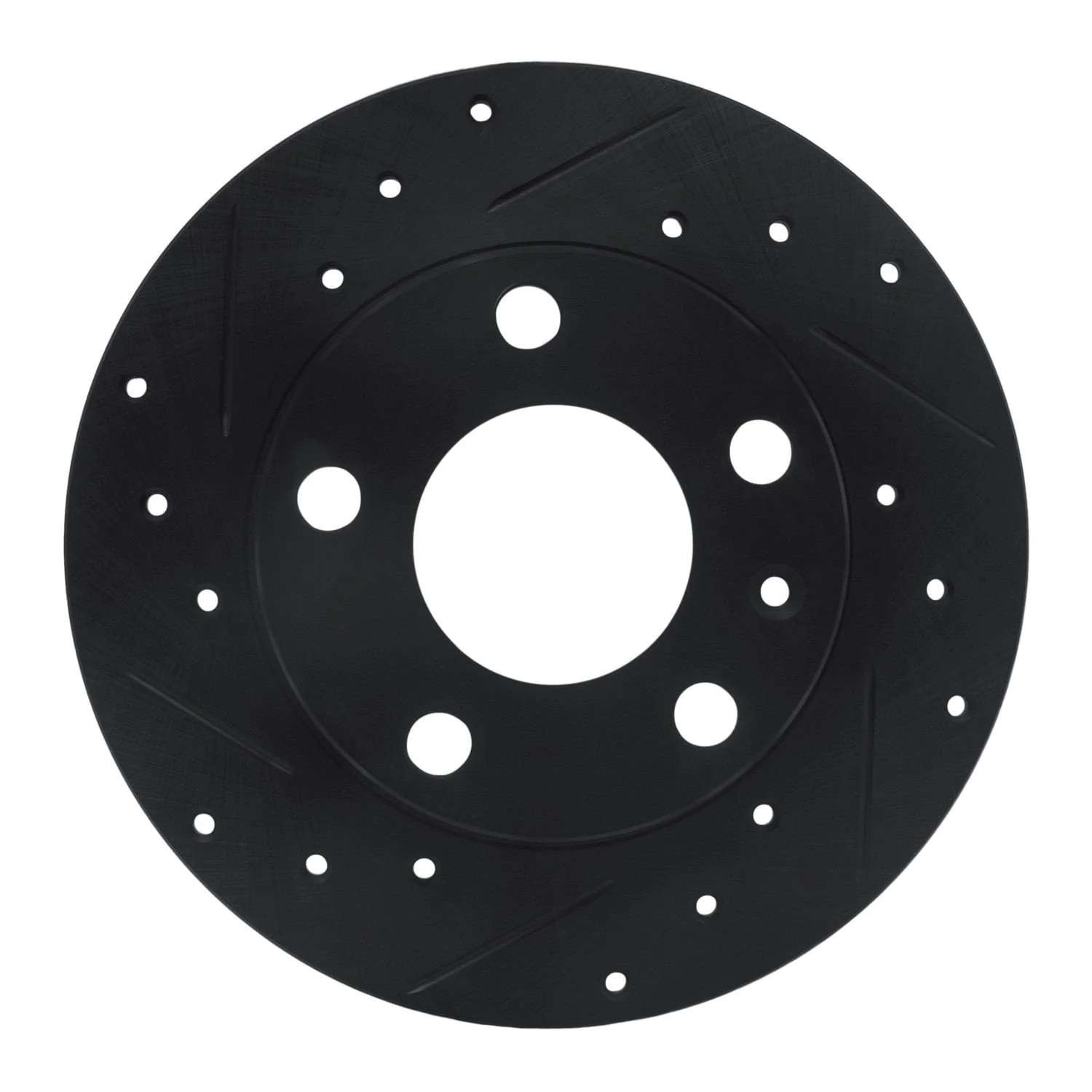 R1 Concepts 02-06 Audi A4 (USA/Canada) Rear Left Drilled & Slotted Black Brake Rotor