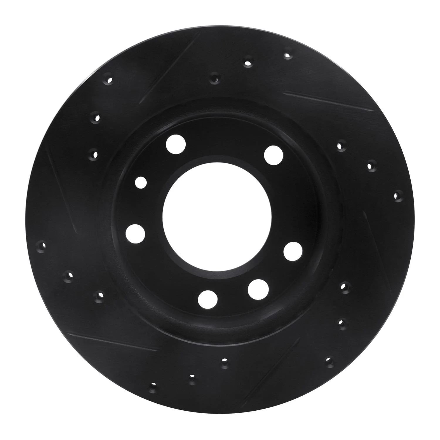 R1 Concepts 02-06 Dodge Sprinter 2500 Front Right Drilled & Slotted Black Brake Rotor - Image 2