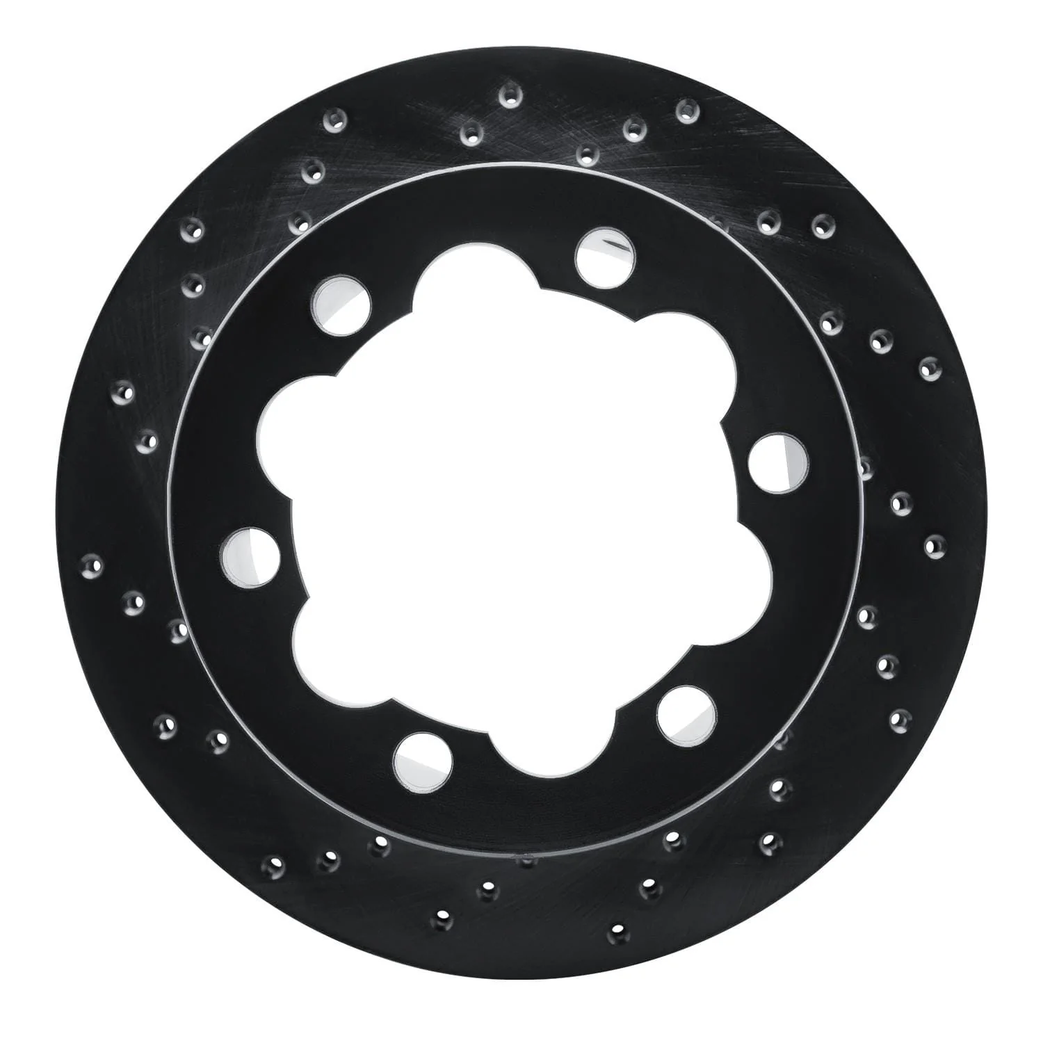 R1 Concepts 02-06 Dodge Sprinter 3500 Rear Left Drilled Black Brake Rotor