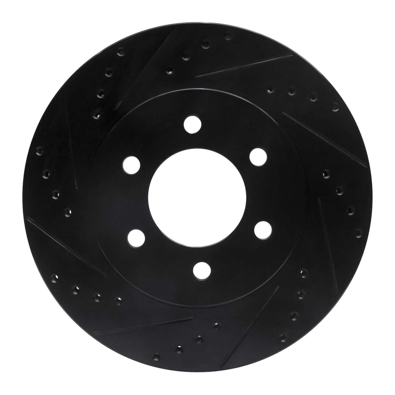 R1 Concepts 02-06 Ford Expedition Front Left Drilled & Slotted Black Brake Rotor