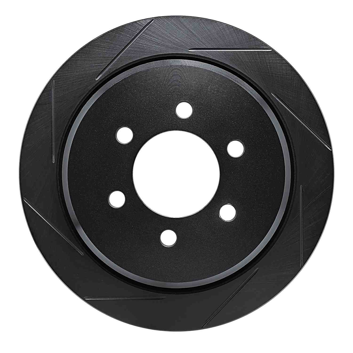 R1 Concepts 02-06 Ford Expedition Rear Left Slotted Black Brake Rotor