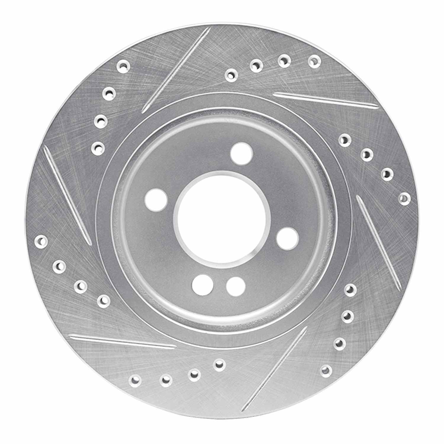 R1 Concepts 02-06 Mini Countryman And Paceman) Front Right Drilled & Slotted Silver Brake Rotor - Image 2