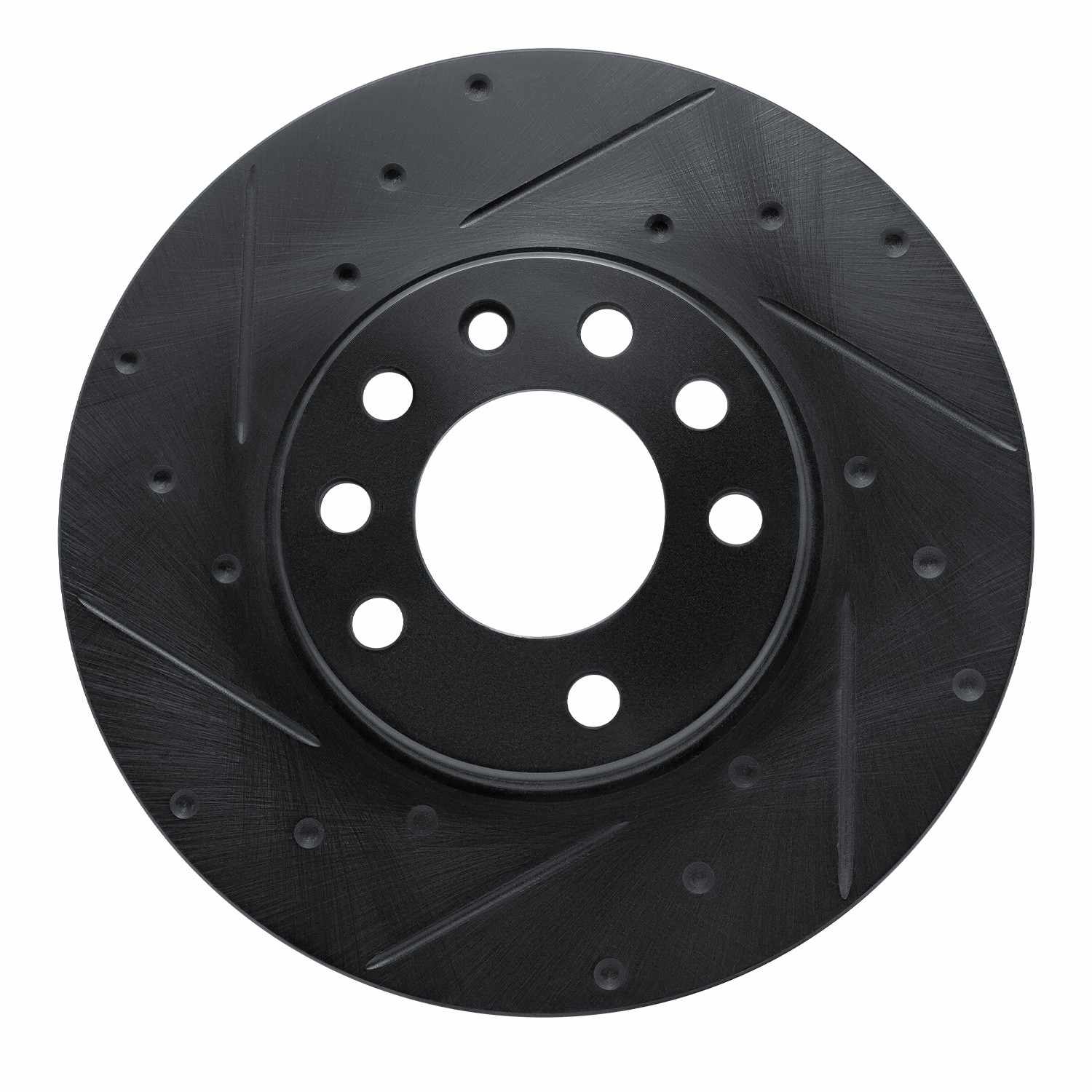 R1 Concepts 02-08 Chevrolet Meriva (Mexico) Front Left Drilled & Slotted Black Brake Rotor
