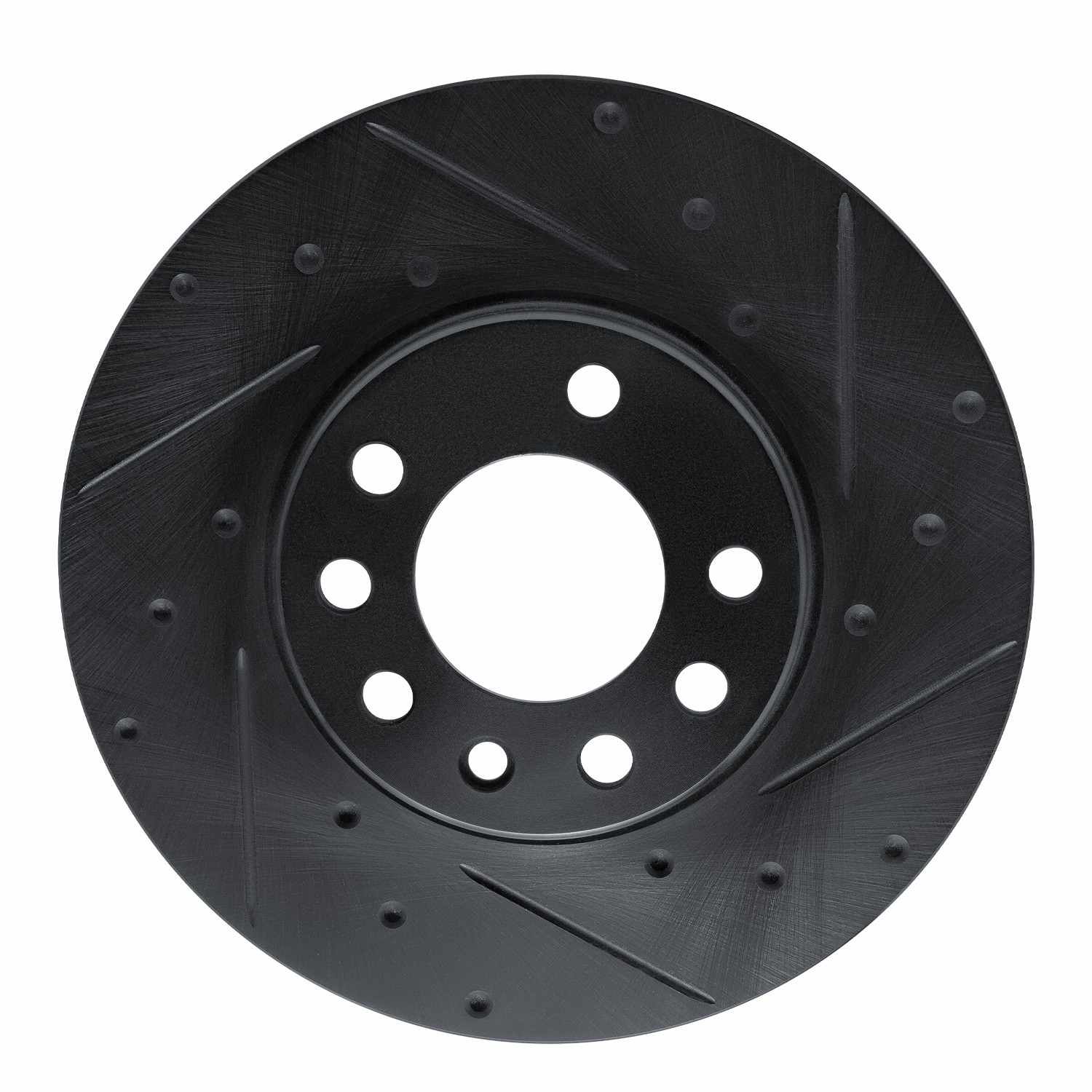 R1 Concepts 02-08 Chevrolet Meriva (Mexico) Front Right Drilled & Slotted Black Brake Rotor