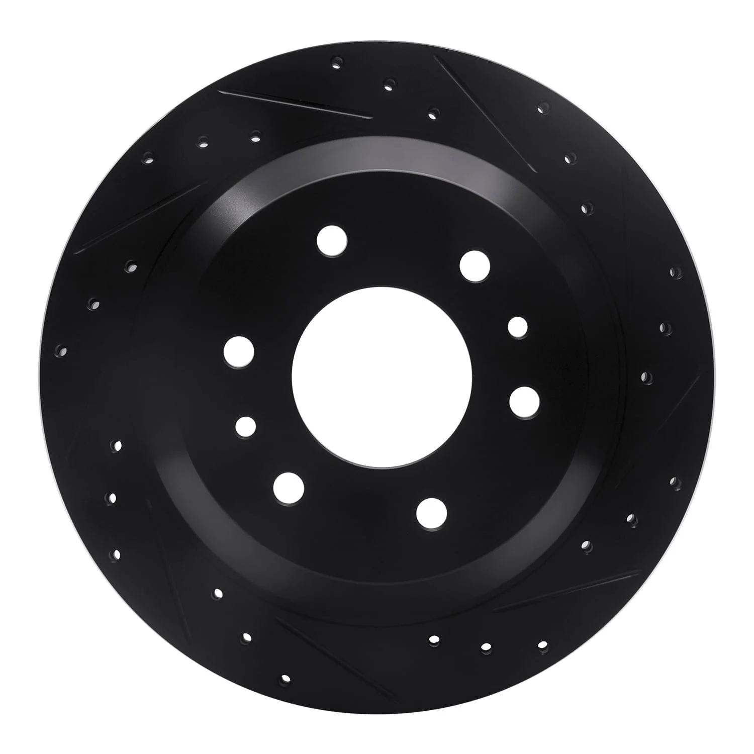 R1 Concepts 02-09 Buick Rainier Rear Right Drilled & Slotted Black Brake Rotor