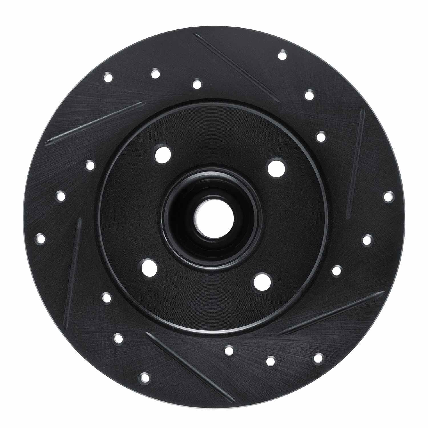 R1 Concepts 02-10 Renault CLIO (Mexico) Rear Right Drilled & Slotted Black Brake Rotor