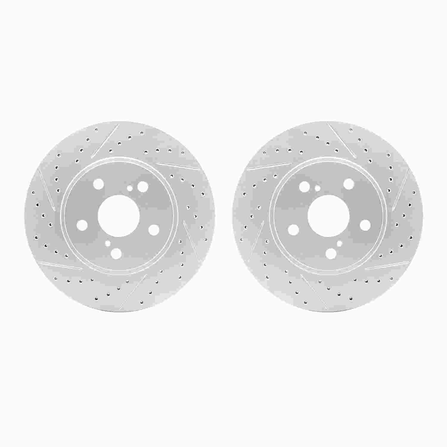 R1 Concepts 02-15 Lexus IS250 Front Drilled & Slotted Carbon Coated Brake Rotor Set