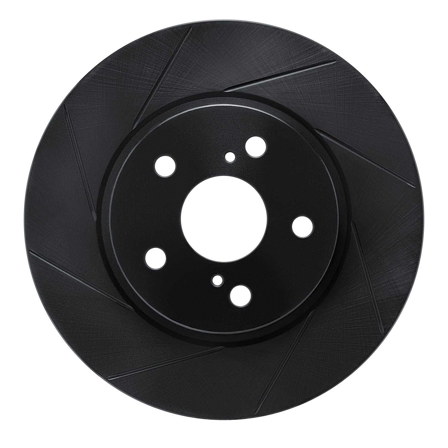 R1 Concepts 02-15 Toyota Avalon Front Left Slotted Black Brake Rotor