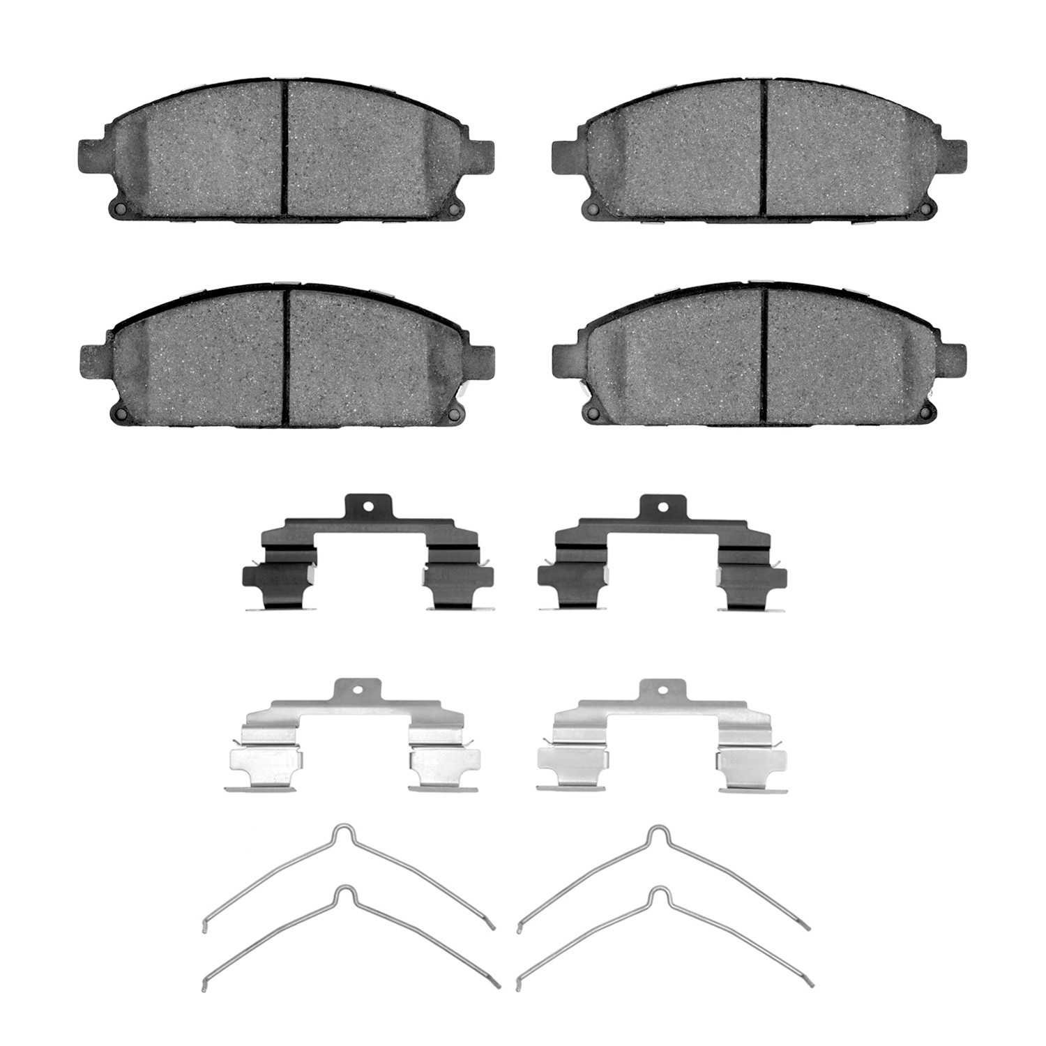R1 Concepts 02-17 Nissan Quest Front Semi Met Brake Pads and Hardware Kit