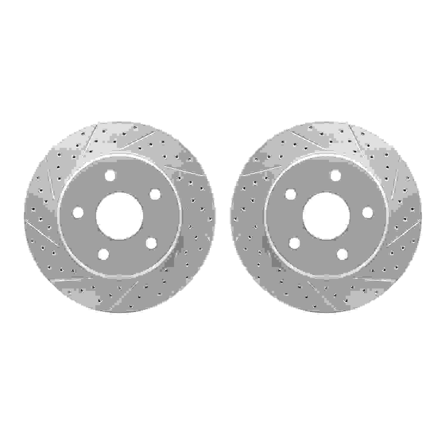R1 Concepts 02-24 Chrysler Aspen Front Drilled & Slotted Carbon Coated Brake Rotor Set