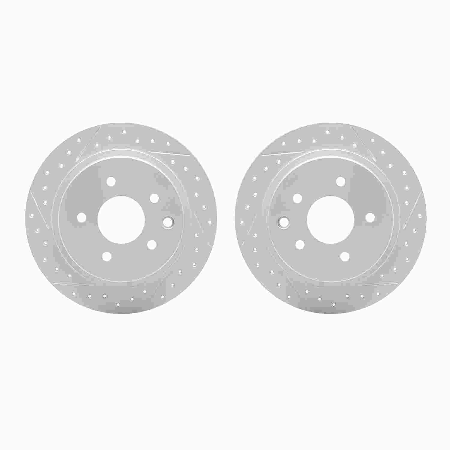 R1 Concepts 02-24 Nissan Altima Rear Drilled & Slotted Carbon Coated Brake Rotor Set