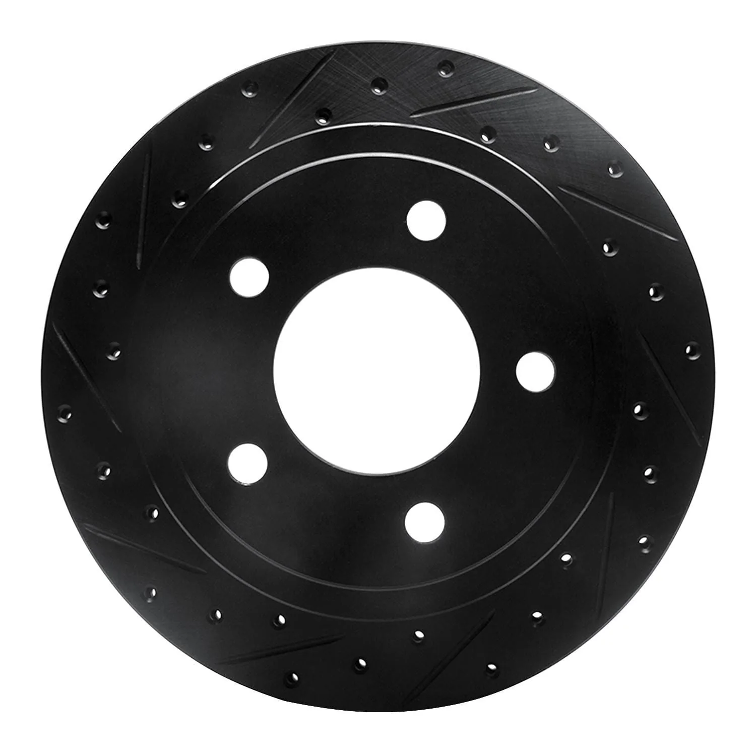 R1 Concepts 03-03 Dodge Ram 1500 Van Rear Left Drilled & Slotted Black Brake Rotor