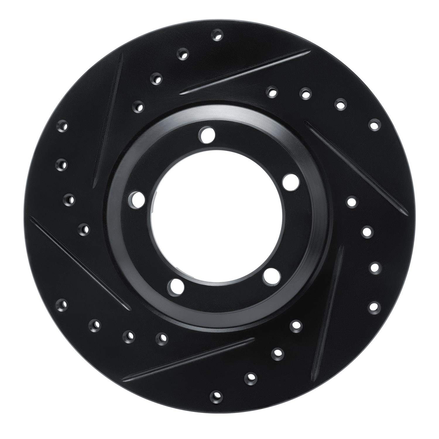 R1 Concepts 03-05 Dodge H100 (Mexico) Front Left Drilled & Slotted Black Brake Rotor