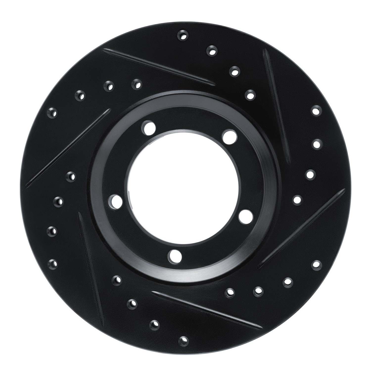 R1 Concepts 03-05 Dodge H100 (Mexico) Front Right Drilled & Slotted Black Brake Rotor