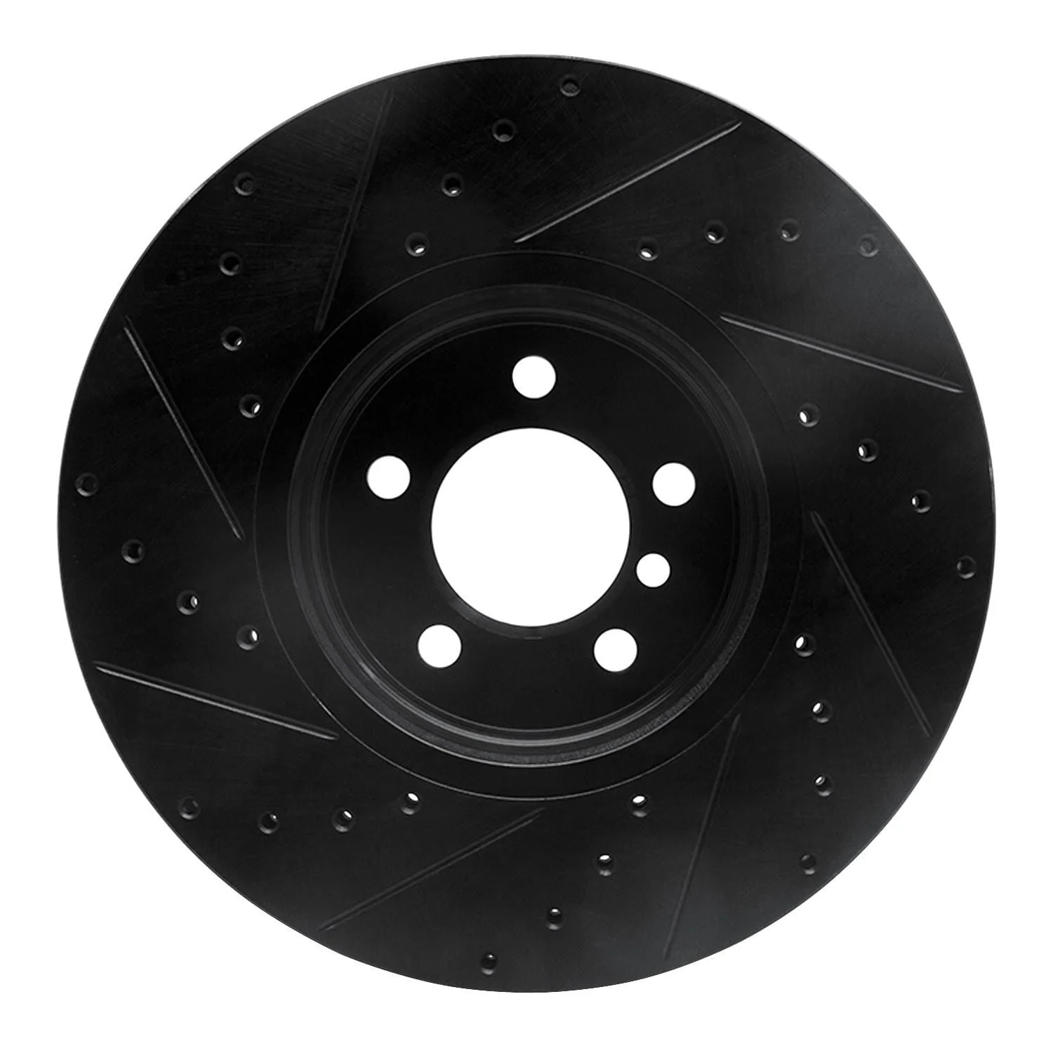 R1 Concepts 03-05 Land Rover Range Rover Front Right Drilled & Slotted Black Brake Rotor - Image 2
