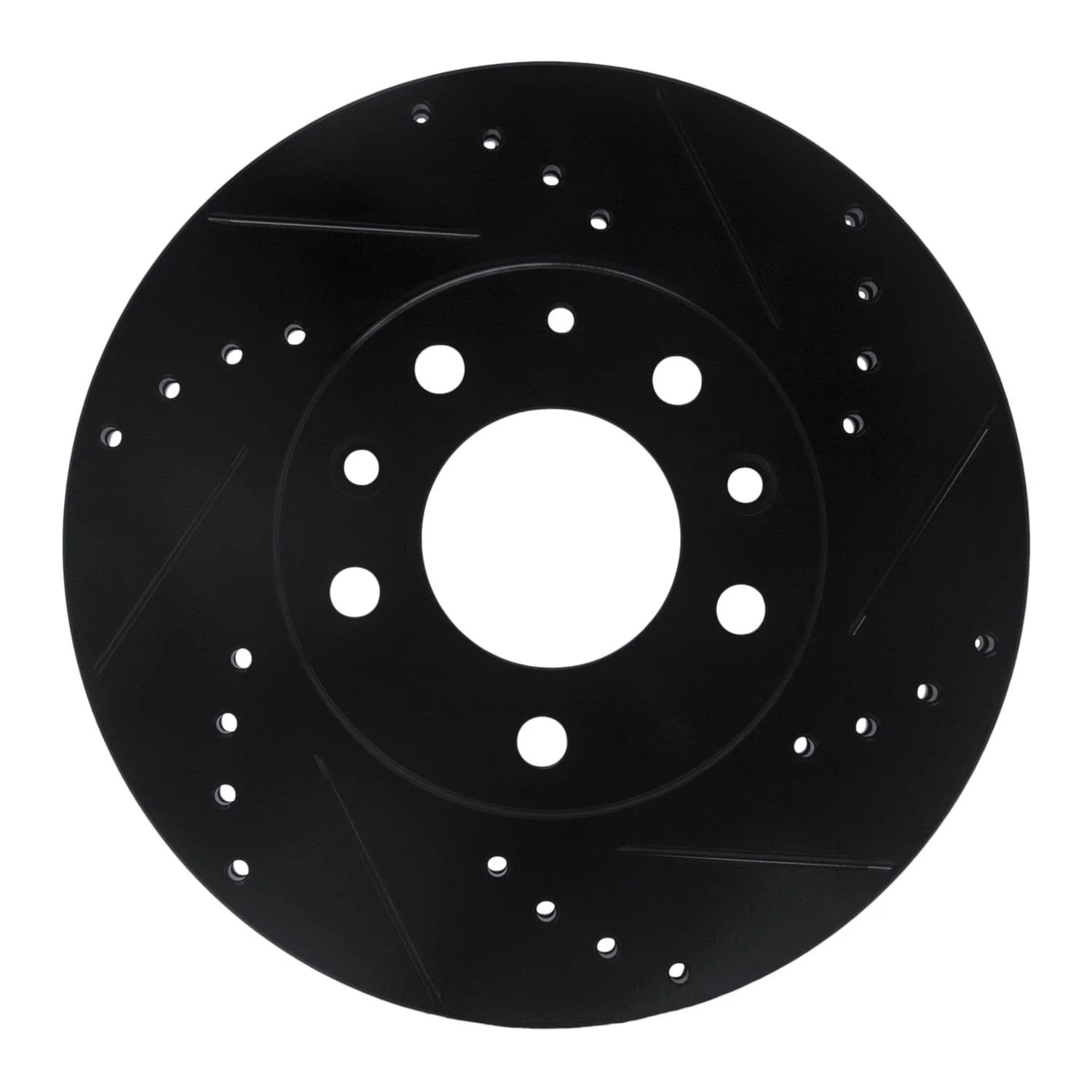 R1 Concepts 03-05 Mazda 6 Front Right Drilled & Slotted Black Brake Rotor