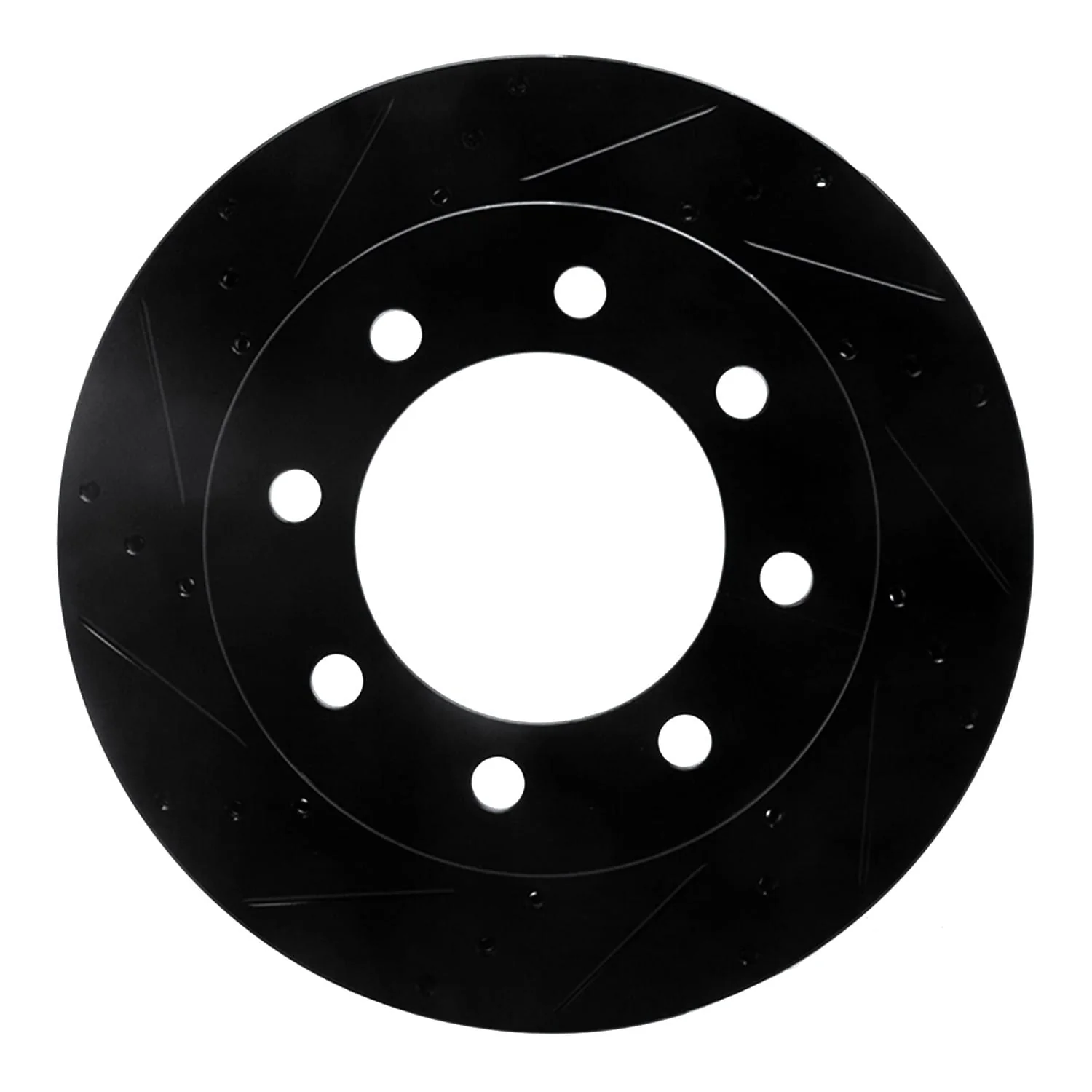 R1 Concepts 03-08 Dodge Ram 2500 Front Left Drilled & Slotted Black Brake Rotor