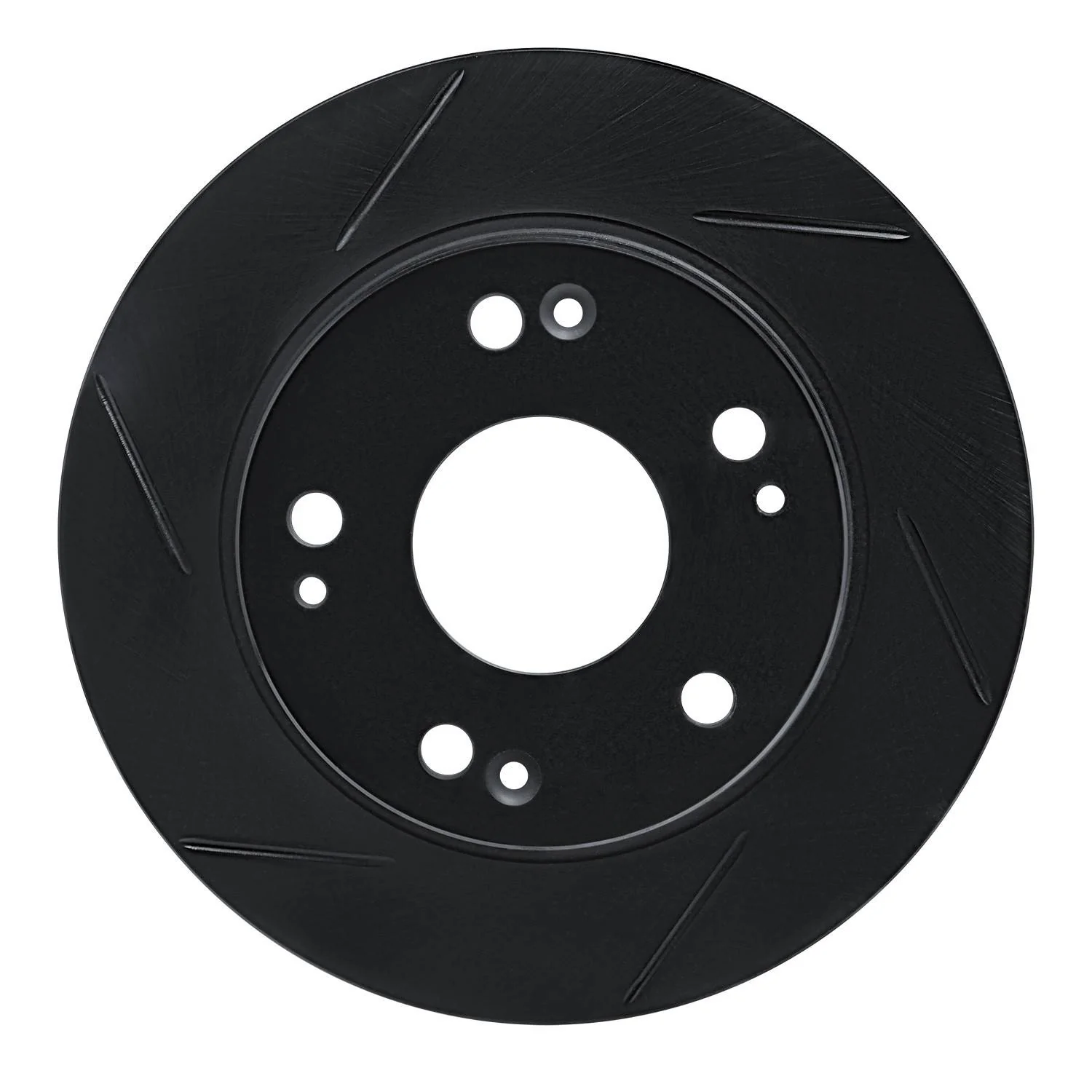 R1 Concepts 03-08 Honda Accord Coupe Rear Left Slotted Black Brake Rotor