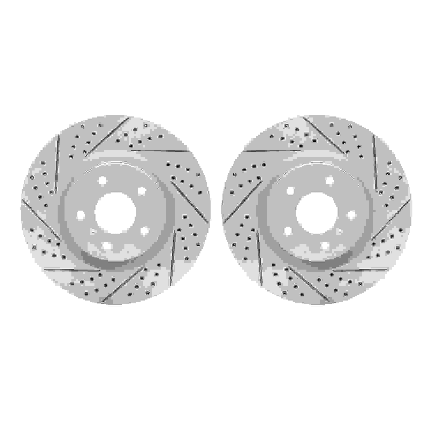 R1 Concepts 03-08 Infiniti G35 Front Drilled & Slotted Carbon Coated Brake Rotor Set