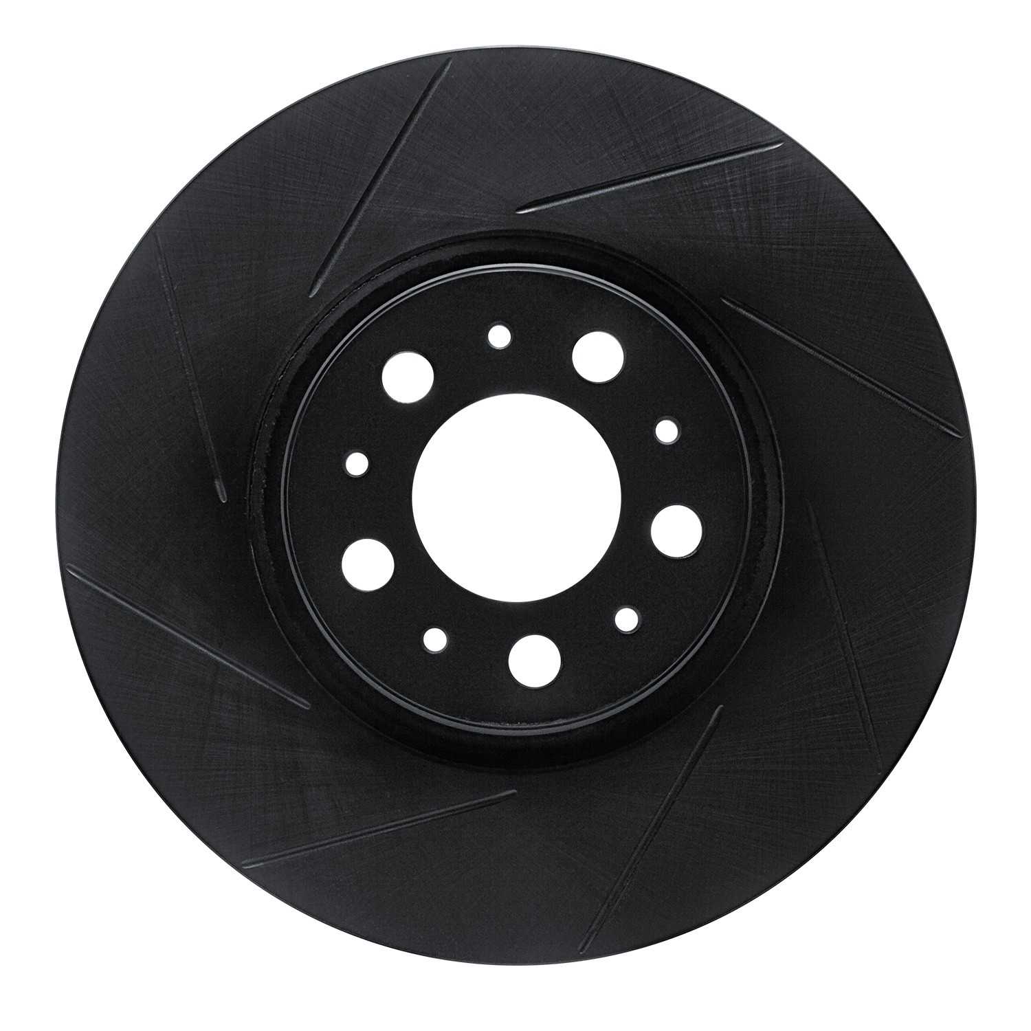 R1 Concepts 03-09 Volvo S60/XC90 Front Left Slotted Black Brake Rotor