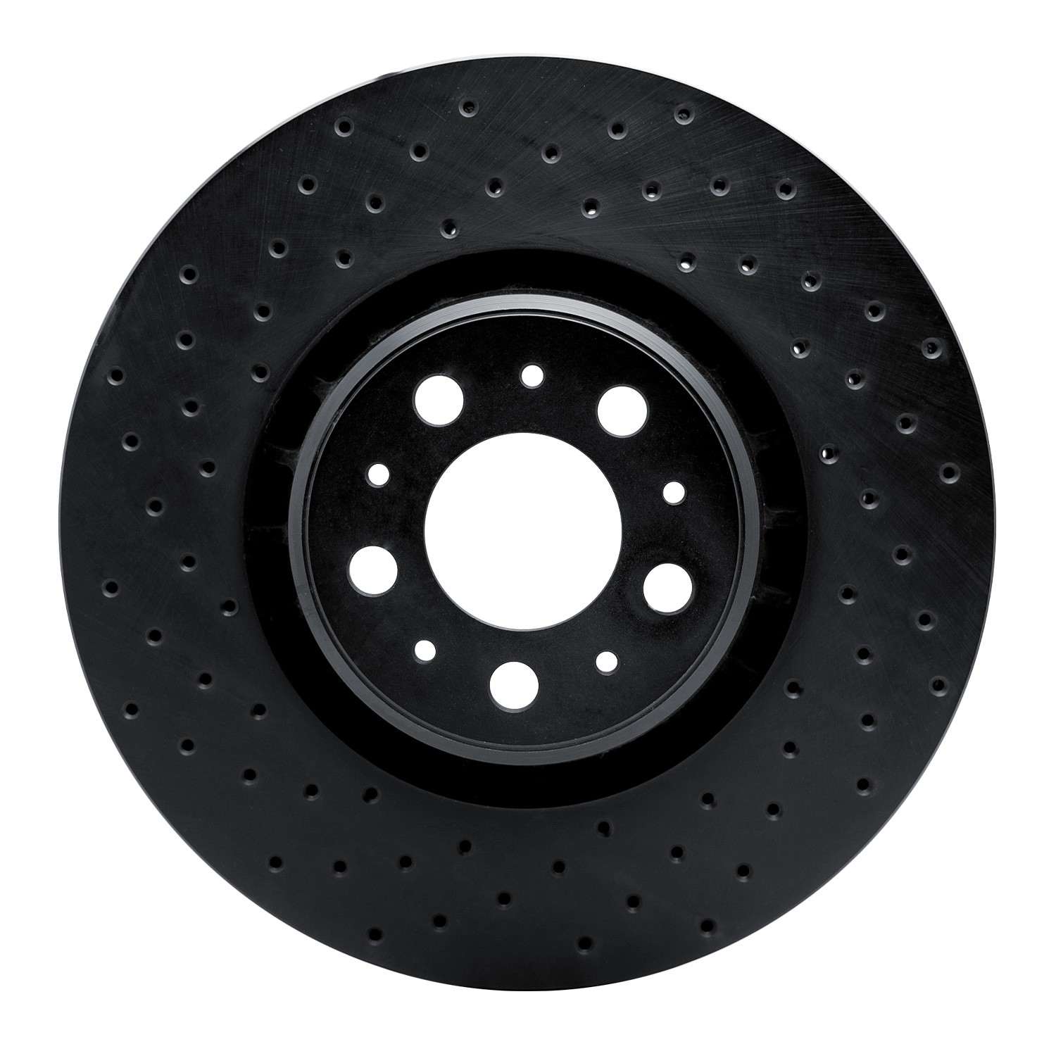 R1 Concepts 03-09 Volvo XC90 Front Left Drilled Black Brake Rotor